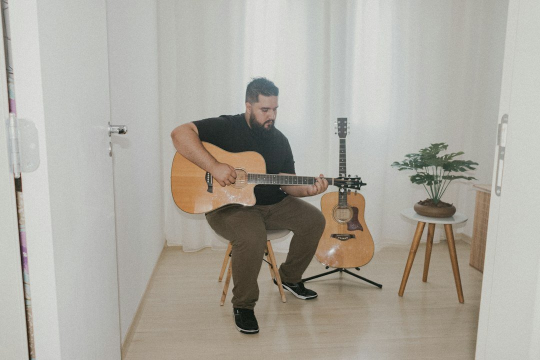 musician playing guitar